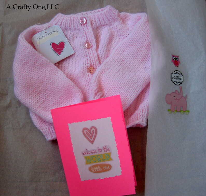 Baby Sweater Set Baby Shower Gift Pink Baby Sweater Blue Etsy