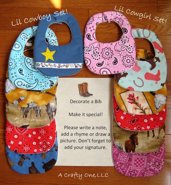 Baby shower bib decorating clearance