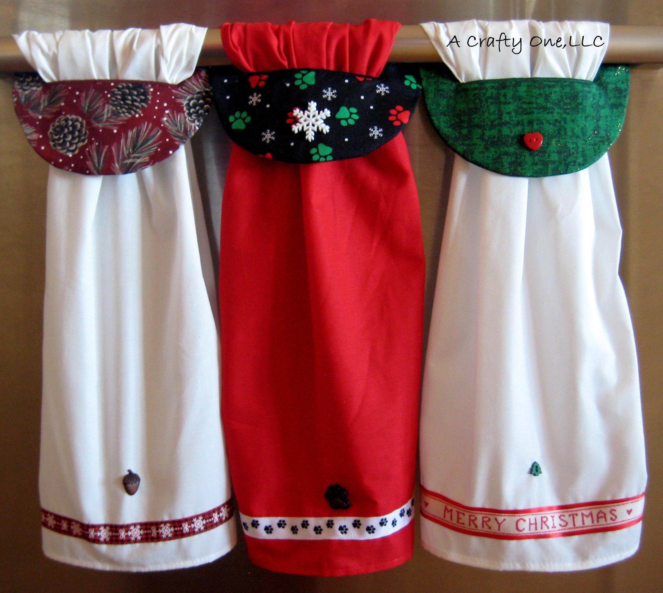 Christmas Hanging Kitchen Towel, Christmas Kitchen Towels, Holiday