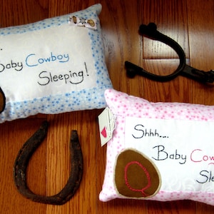 Sale! Western Nursery Décor Western Baby Pillow: Cowgirl Nursery Decor Cowboy Nursery Decor Baby Boy Shower Gift Girl Shower Gift