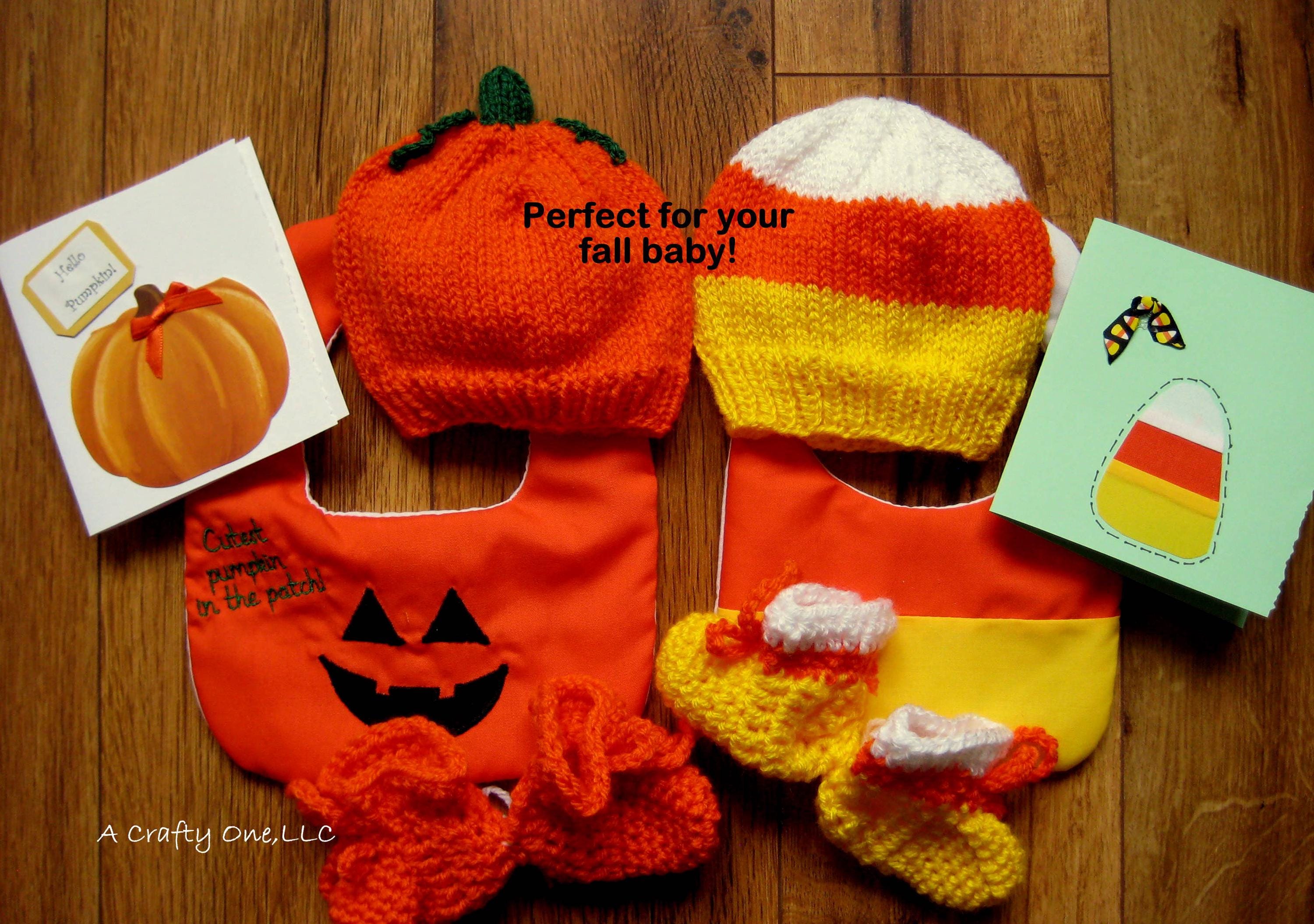 Pumpkin Baby Outfit Newborn Baby Candy Corn Halloween Fall Autumn Beanie Outfit Fall Infant Pumpkin Hat Photo Prop Pumpkin Costume