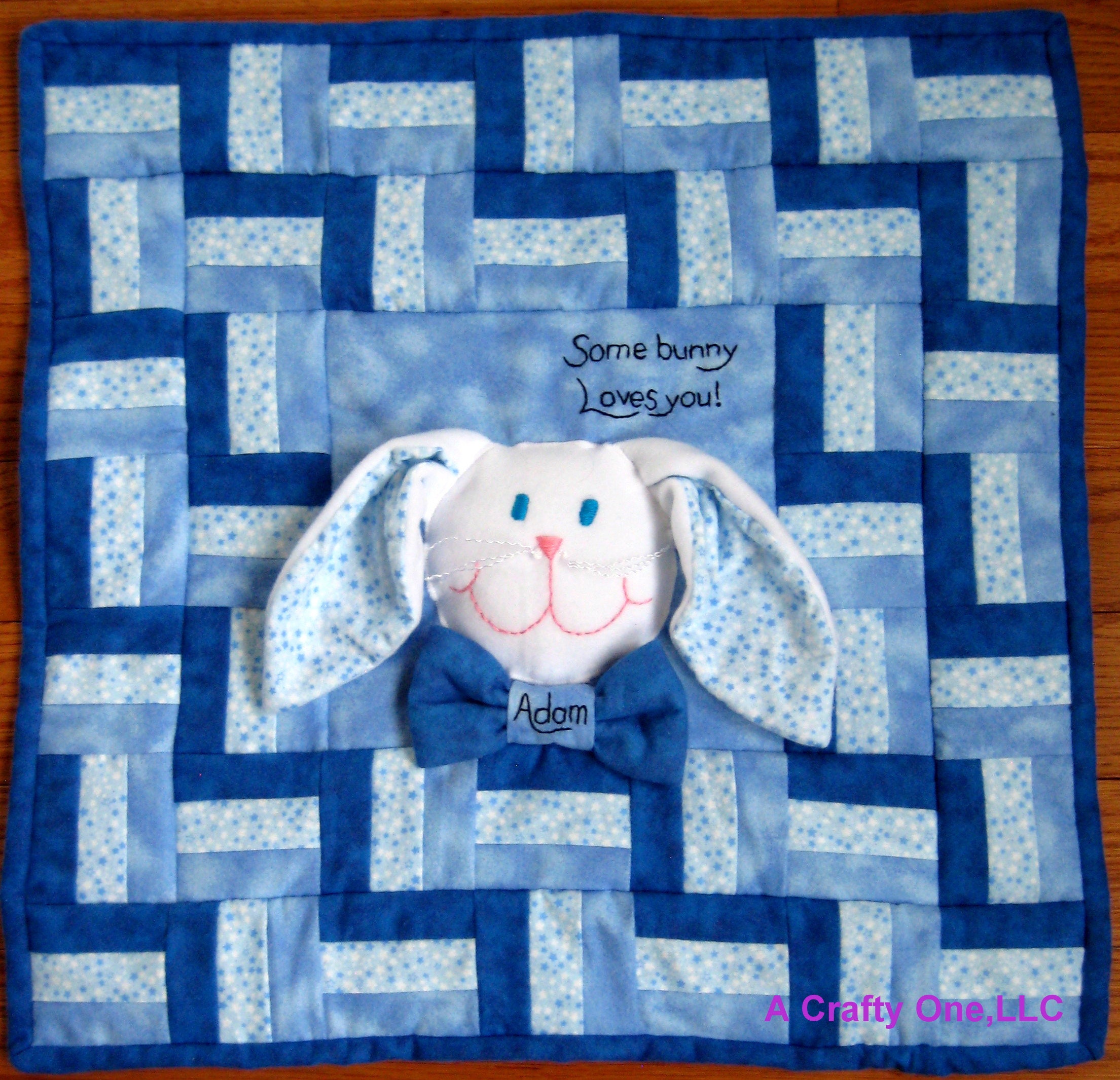 Bunny Blanket Personalized Bunny Blanket Bunny Blankie Baby Etsy