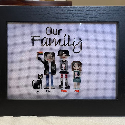 Custom Cross Stitch popular Group Portraits