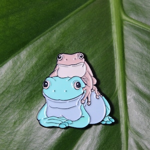 White's Tree Frog Dumpy Tree Frog Vänskap Emalj Kavajnål