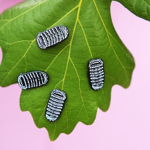 Zebra Isopod Roly Poly Soft Enamel Lapel Pins