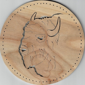 Buffalo head #148, 6" pine needle basket base