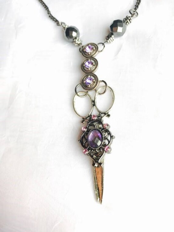 Hairdresser Necklace Hairstylist Necklace Scissor Necklace Etsy