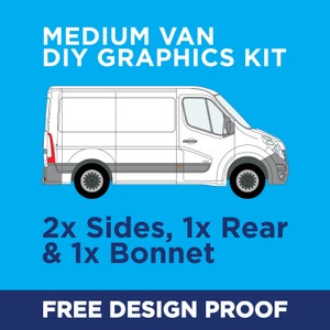 Maßgeschneidertes Grafikkit für mittlere Transporter und Fahrzeuge
