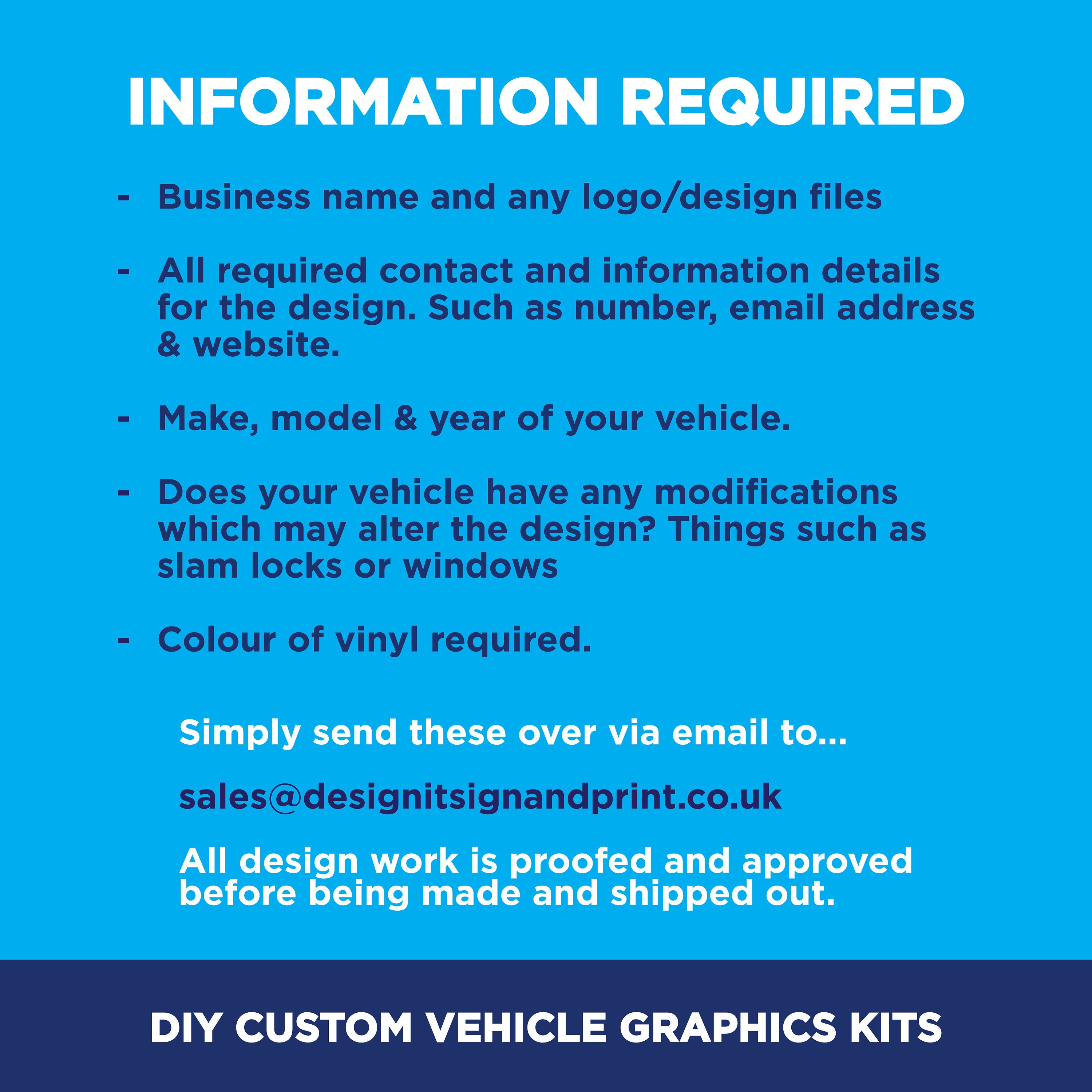 Custom Large Van/vehicle Graphics Kit. - Etsy