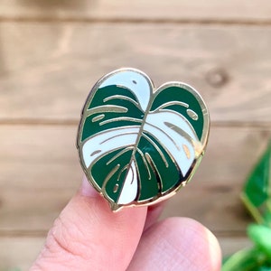 Variegated Monstera Albo Hard Enamel Pin | Houseplant Pin | Enamel Pin Gift | Plants | Plant Lover | Monstera Deliciosa | Swiss Cheese Plant