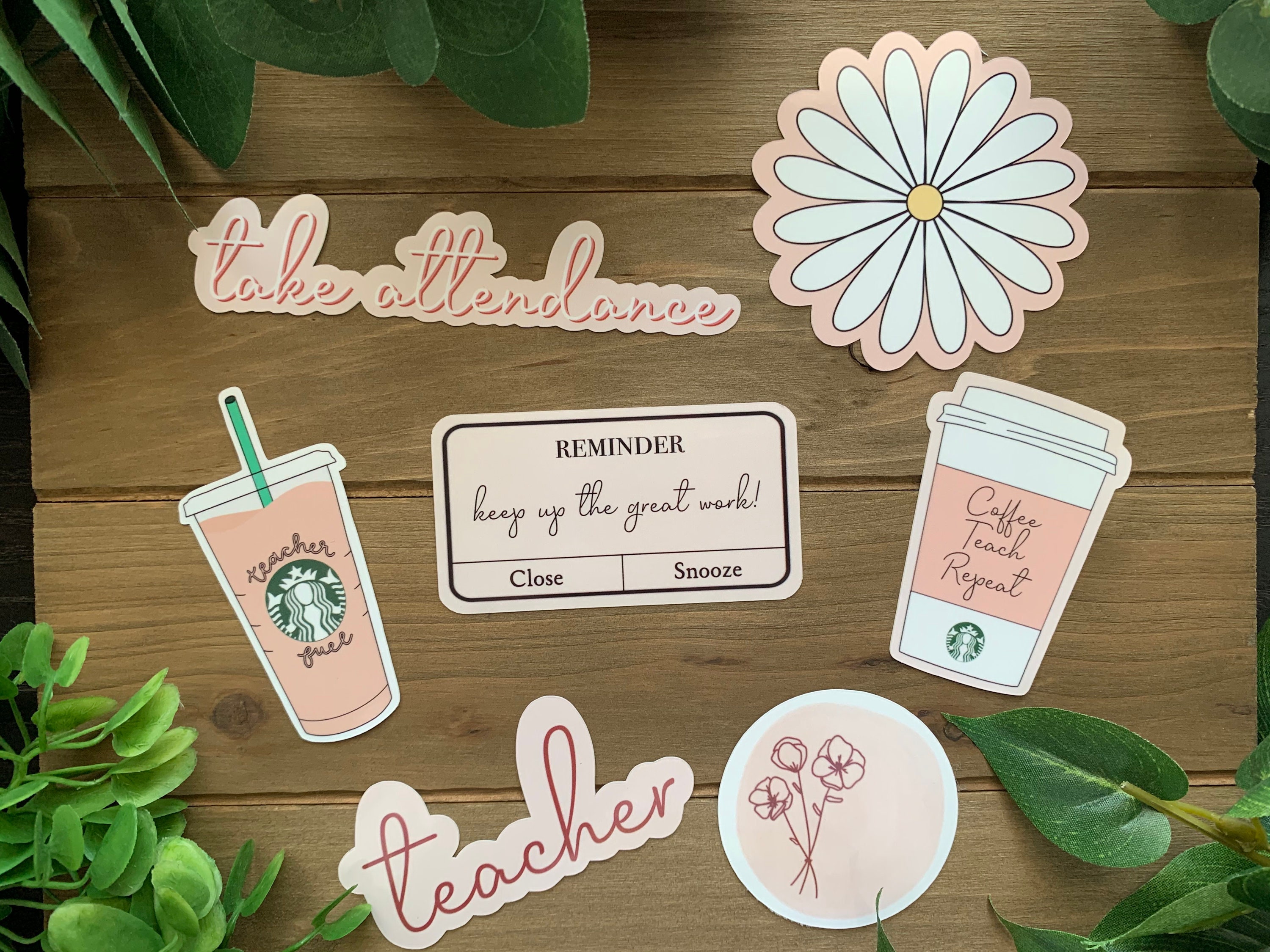 aesthetic teacher sticker pack education boho aesthetic etsy