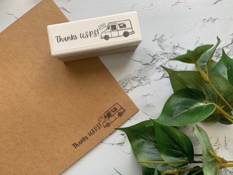 Thanks USPS Stamp Cute Thank You Stamp Self Inking Stamper Etsy