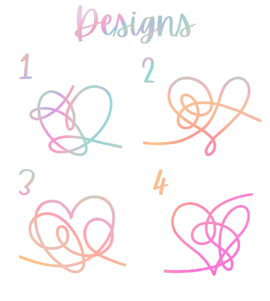 BTS Love Yourself Heart Decals LY Album HOLOGRAPHIC Vinyl Etsy