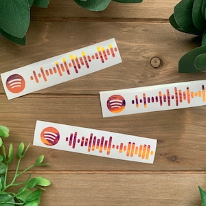 Custom SPOTIFY SCANNABLE Song Code | HOLOGRAPHIC Vinyl | Metallic Vinyl | Personalized Decal | Weatherproof | Car Decal | Laptop Stickers
