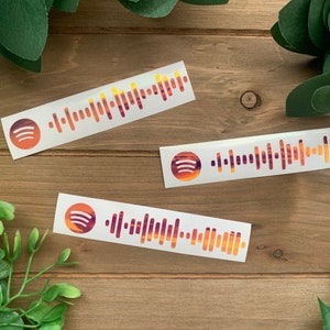 Custom SPOTIFY SCANNABLE Song Code | HOLOGRAPHIC Vinyl | Metallic Vinyl | Personalized Decal | Weatherproof | Car Decal | Laptop Stickers