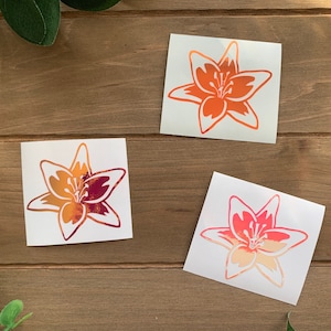 Holographische Blumen-Vinyl-Aufkleber | Laptop, Autoaufkleber