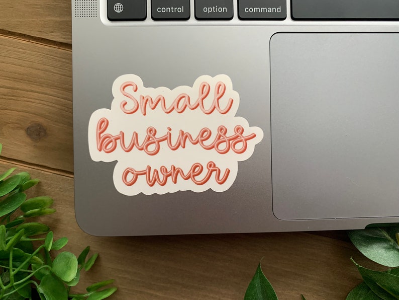 SMALL BUSINESS OWNER Sticker Water Bottle Decals Water Resistant Vinyl Laptop Stickers Small Biz Owner Stickers Boho Aesthetic