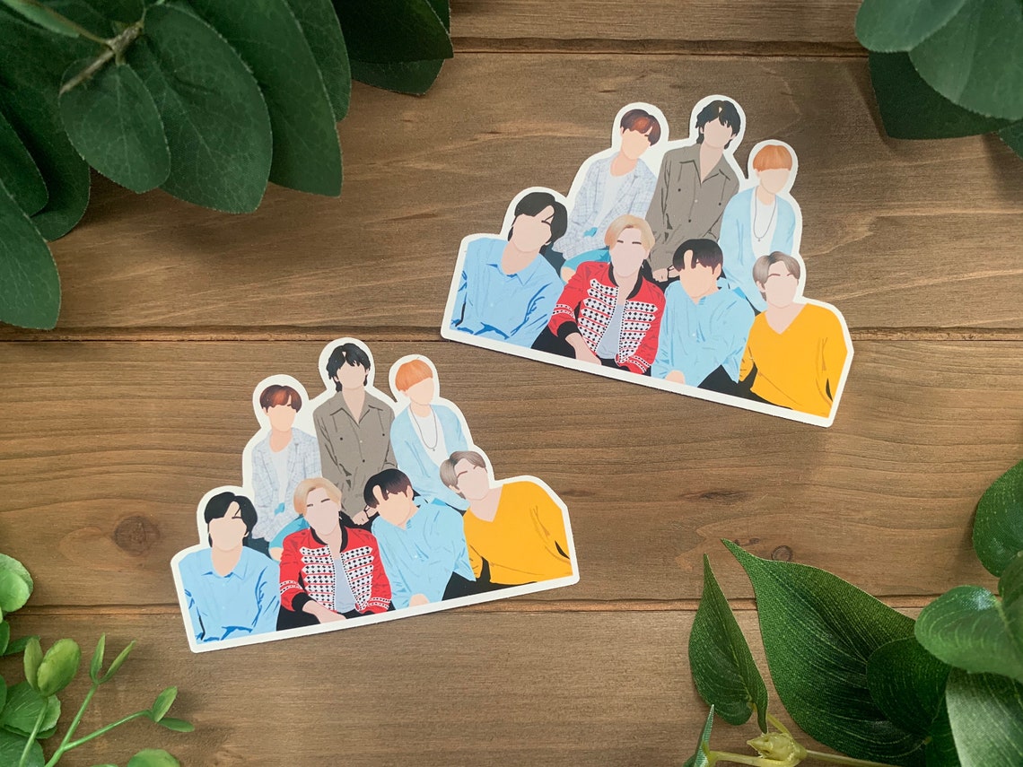 BTS Sticker BTS Group Sticker Faceless Portrait Sticker Etsy