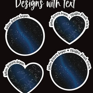 CUSTOM NIGHT SKY Sticker | Personalized Starry Night Sticker ...
