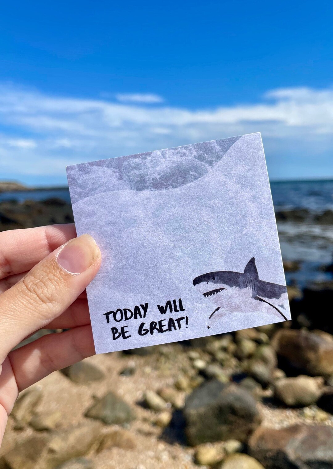Great White Shark Sticky Notes, Shark Sticky Notes, Ocean Sticky Notes