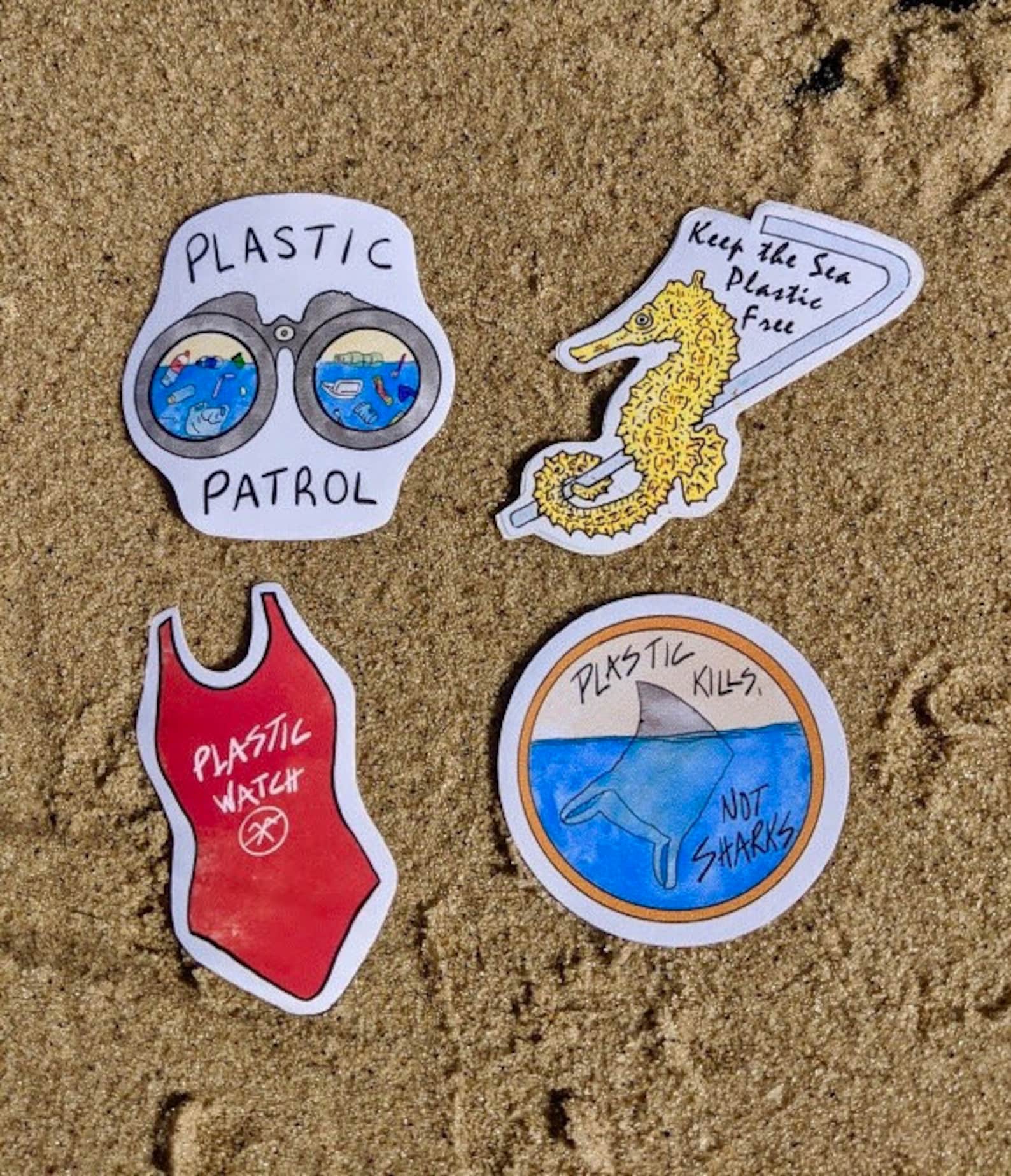 Plastic Free Sticker Bundle Plastic Free Sticker Plastic Etsy