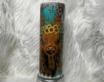 Highland Cow Sublimated Tumbler