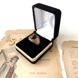 Black velvet ring box black velvet vintage ring case vintage jewelry box vintage wedding ring case necklace case wedding jewelries case