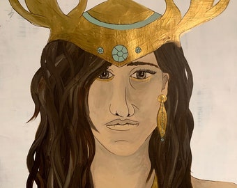 Gold Antler Woman