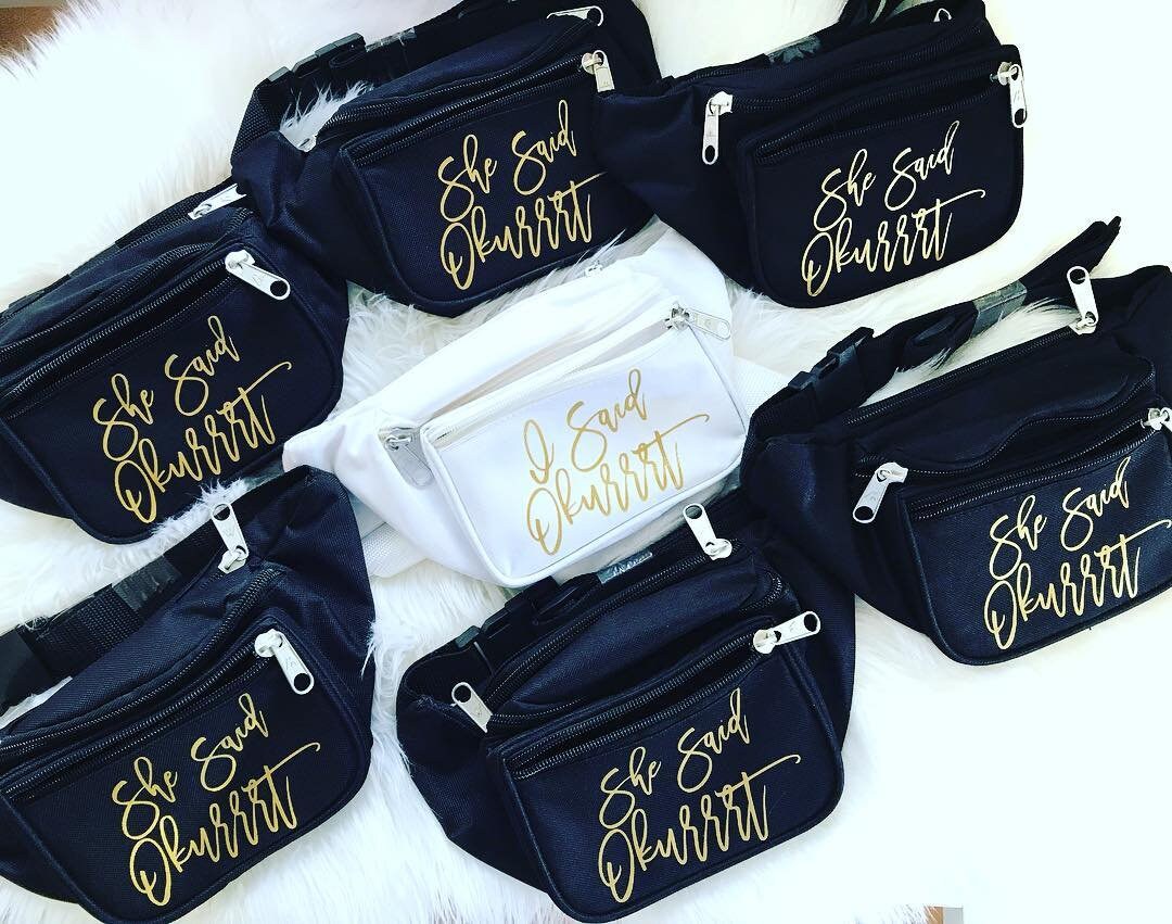 bride fanny pack squad fanny pack bridal fanny packs Etsy