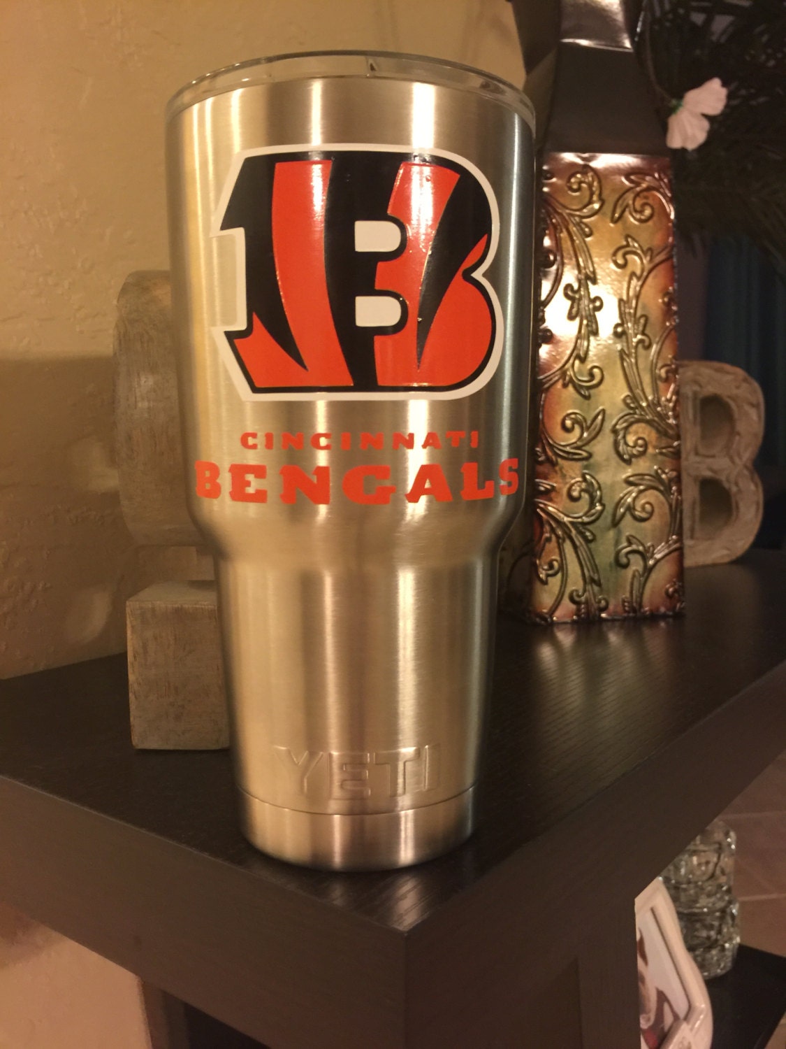 customized Sports yeti cups yeti cup with decal football Etsy