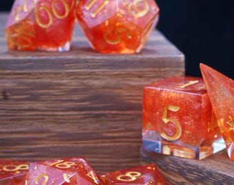 Fireball - 7 Piece Dice Set
