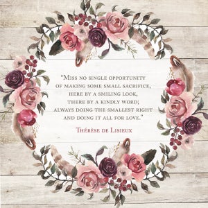 Heilige Theresia van Liseaux van Assisi wanddecoratie afdrukbare {religieuze} {katholieke}
