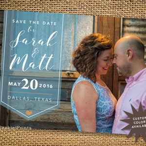 Bruiloft, Save-the-Date briefkaart, Save the Date foto briefkaart, bruiloft stationair, Save the Date Mailer