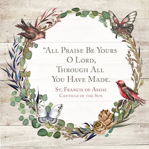 Saint Francis of Assisi Wall Decor Printable { Religious } { Catholic }