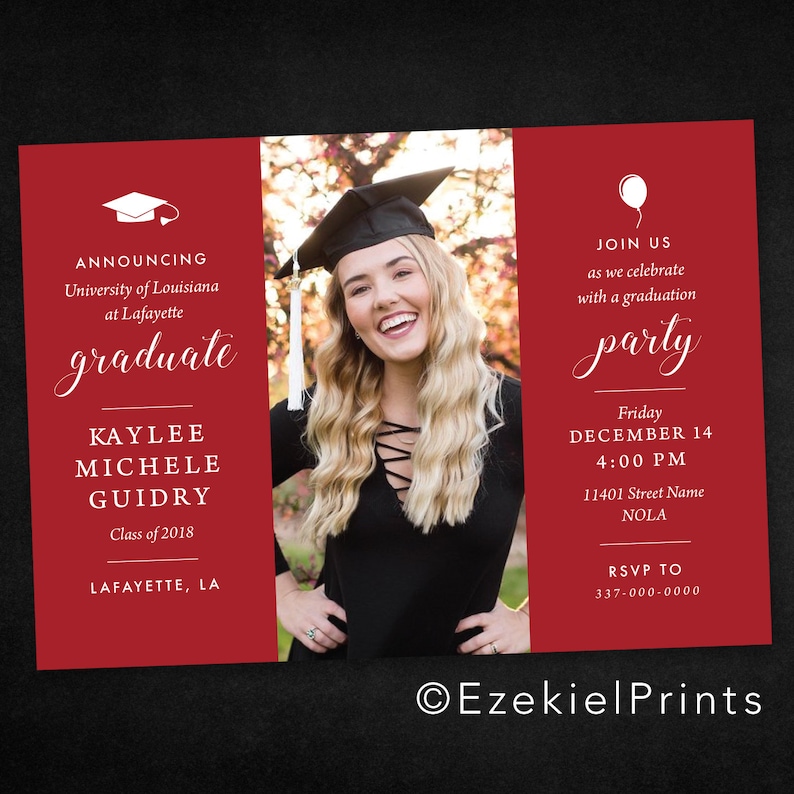 College Graduation Announcement and Party, Nursing Graduation