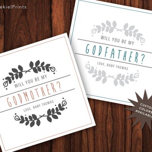 Cartes d'annonce de parrain imprimables