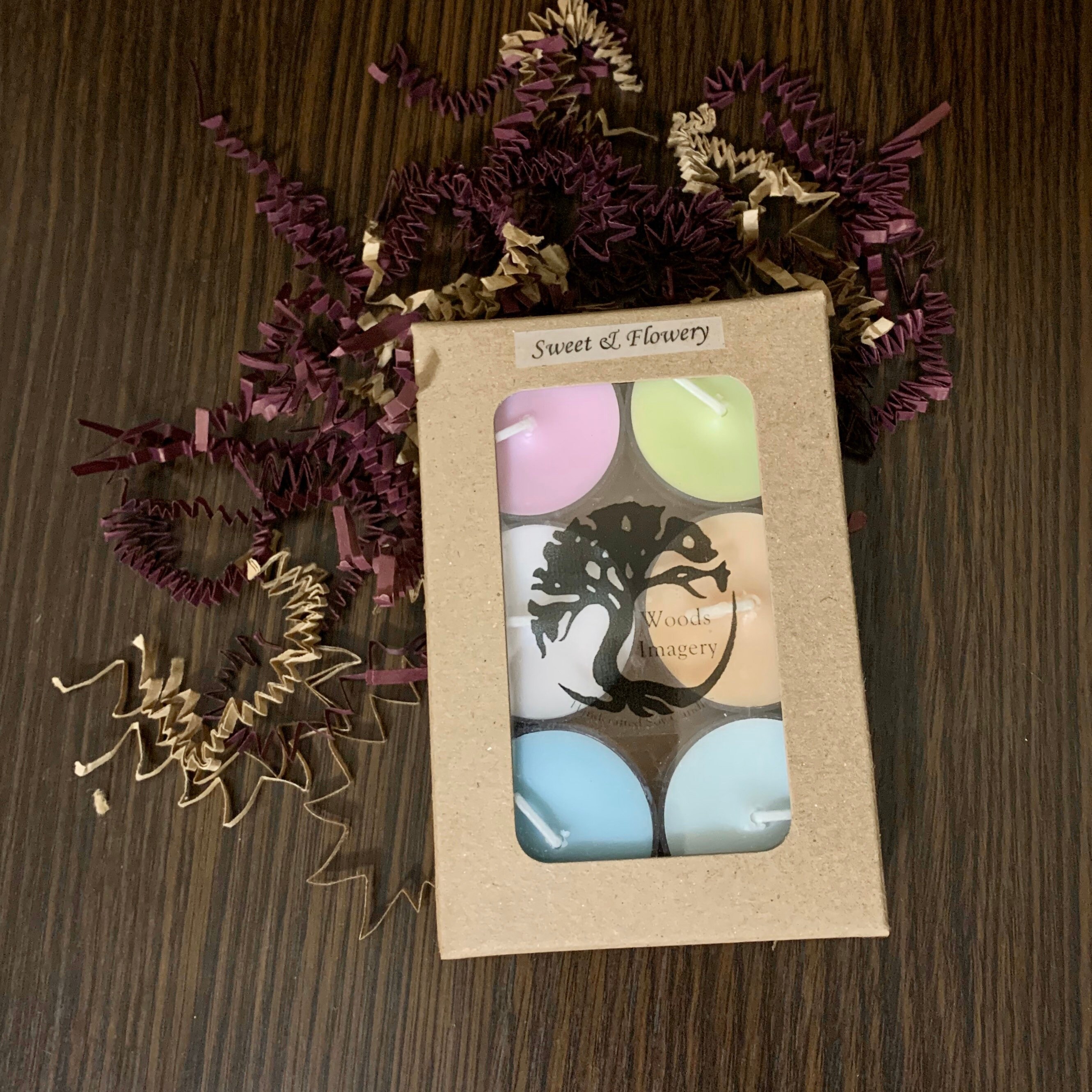 Scented Soy Wax Tea light Candles Assorted Sampler Pack - Gift Box of 6 Candles