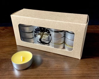 Beeswax Tea lights - 16 pack gift box Canadian Beeswax Candles