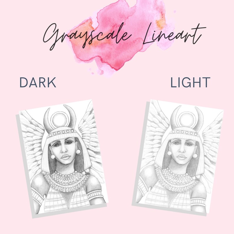 Printable Adult Coloring Page | Ancient Egyptian Goddess Isis ...