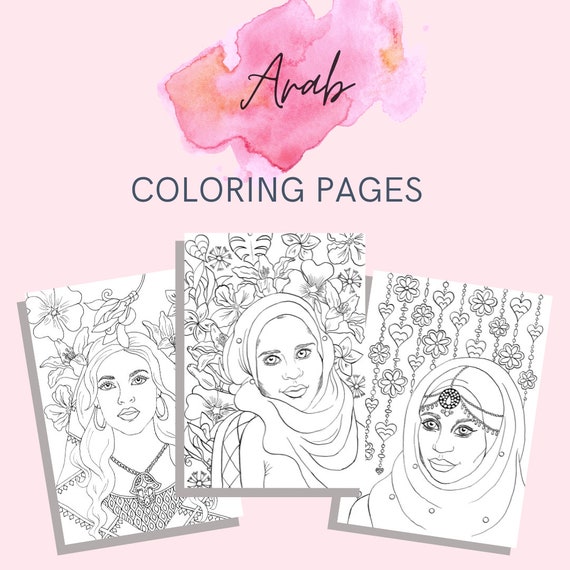 Download Coloring Book For Adults Indian African Fashion Portraits Etsy