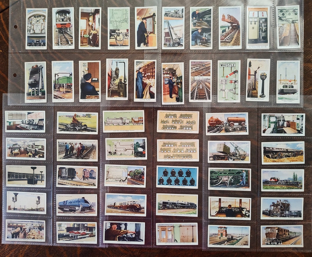 1938 Wills Cigarette Cards RAILWAY EQUIPMENT Complete Set of 50 W.D