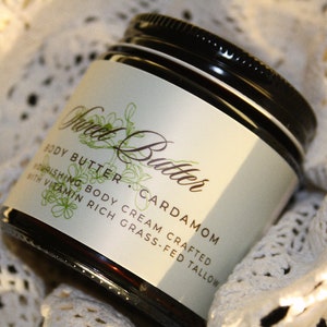 Tallow Body Butter - Natural Skin Care, Hydrating & Moisturizing Organic Tallow Butter, Handmade All-Natural Skincare