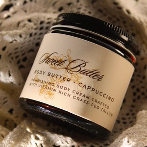 Tallow Body Butter - Natural Skin Care, Hydrating & Moisturizing Organic Tallow Butter, Handmade All-Natural Skincare