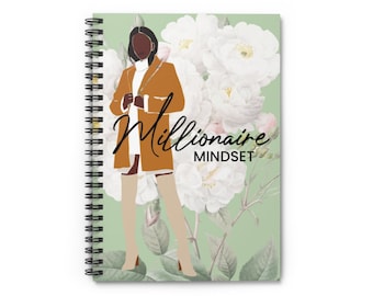 8x6 Melanin Notebook, Black Girl Notebook, Spiral Notebook, African American Woman Journal Notebook, Black Girl Magic