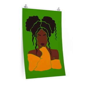 Black Woman Art, African Woman Art, Boho Wall Art, Fashion print, Black Girl Art Print, Black Woman Art.