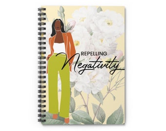 8x6 Melanin Notebook, Black Girl Notebook, Spiral Notebook, African American Woman Journal Notebook, Black Girl Magic