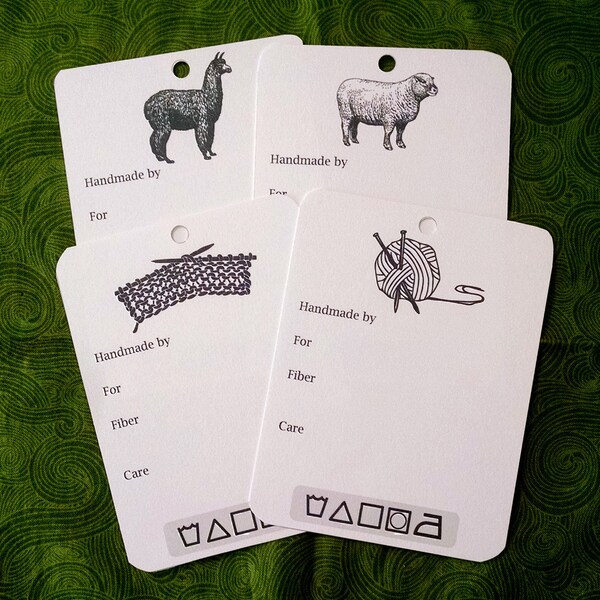 Knitting theme printable gift tags - knitting gifts - sheep, llama, yarn, needles - packaging - crafts - handmade gifts