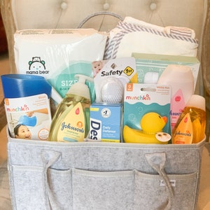 Filled Bathtime theme Diaper Caddy Gift Basket