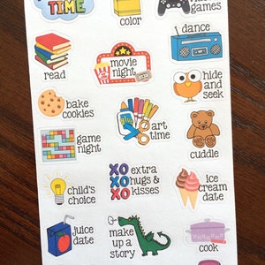 Quality Time Stickers - Family Time Planner Stickers - Kid Stickers - Kinderstickers - Bucket List Stickers - Mom Stickers