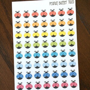 Ladybug Planner Stickers - Ladybug Stickers - Lady Bug Stickers - Ladybugs - Small Stickers - Lucky Stickers - Lucky Ladybugs Stickers